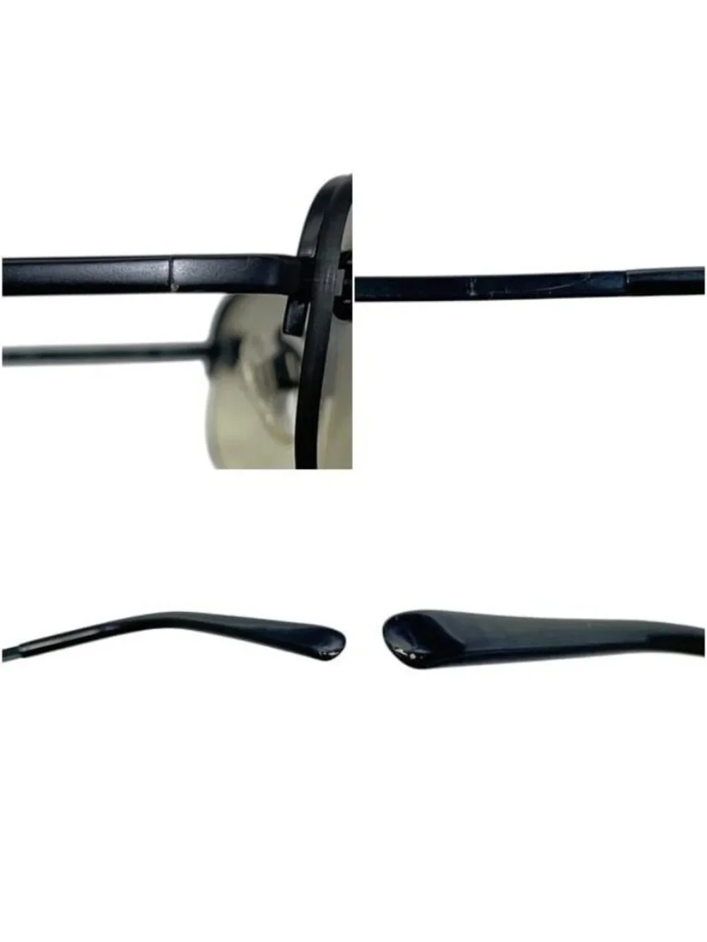 Chanel Sunglasses Black Gradient CC Logo Side Metal Acetate Eyewear Square Lens